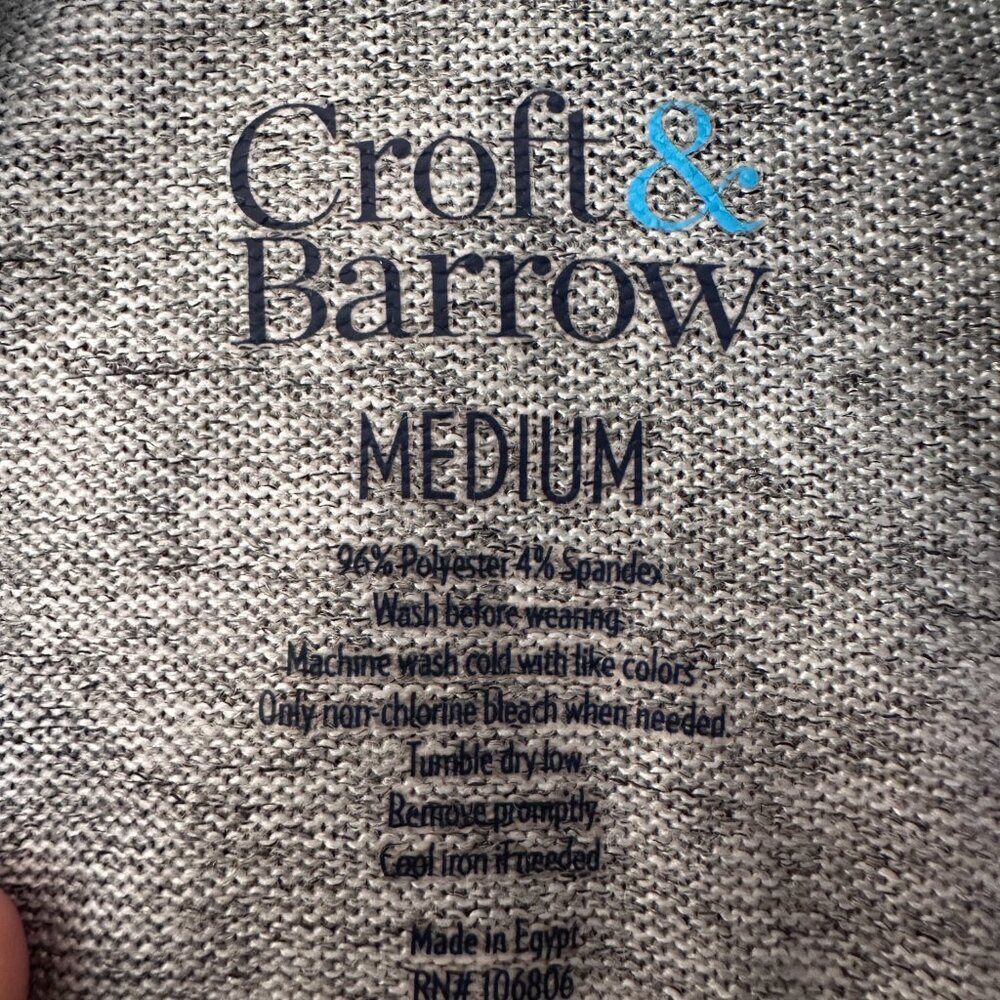 CROFT & BARROW WOMEN'S GRAYFLORAL COWL NECK PULLOVE SWEATER, MEDIUM, 3/4 SLEEVE - Picture 6 of 9